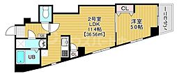 Brun Court Minamisenju 1LDKの間取図画像