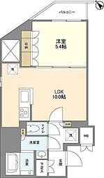 KURAMAE214 1LDKの間取図画像