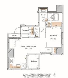 台東区東上野3丁目マンション 1LDKの間取図画像