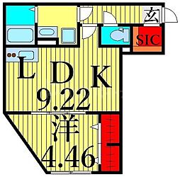 ZENMaciya 1LDKの間取図画像