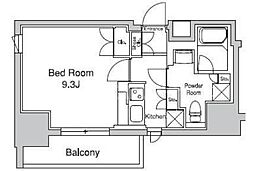 プラウドフラット浅草駒形 1Kの間取図画像