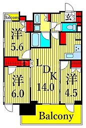 nido南千住 3LDKの間取図画像