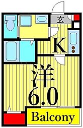 CRASTINE西尾久 1Kの間取図画像