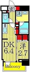 ミリアレジデンス浅草駒形 1DKの間取図画像