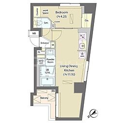 ラフォンテ田端 1LDKの間取図画像