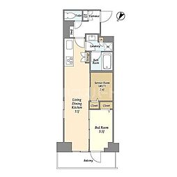 LUMIEC BUNKYO SENGOKU 1SLDKの間取図画像