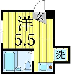 シャンテ日暮里 ワンルームの間取図画像