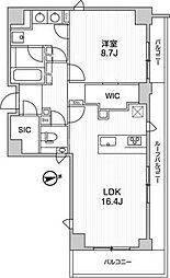 ライトハウス元浅草 1LDKの間取図画像