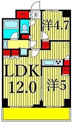 COMFORIALIV根岸二丁目 2LDKの間取図画像