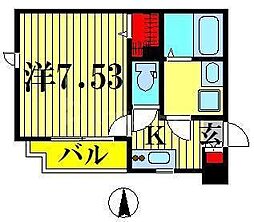 MaisondeBonheur 1Kの間取図画像
