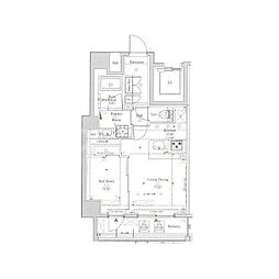 Log上野駅前 1LDKの間取図画像