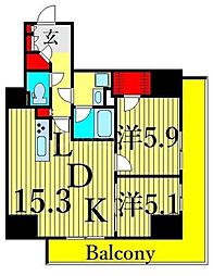 ステイシス町屋 2LDKの間取図画像