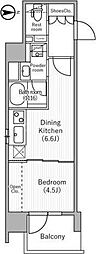 台東区元浅草4丁目マンション 1DKの間取図画像