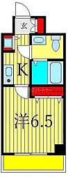 カスタリア三ノ輪 1Kの間取図画像