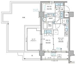 パークアクシス文京本郷 1LDKの間取図画像