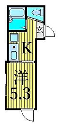 アリス南千住 1Kの間取図画像