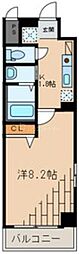北斗ハイツ北館 1Kの間取図画像
