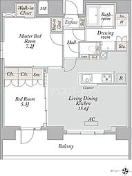 ラクラス浅草 2LDKの間取図画像