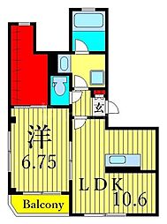 ソフィア-K 1LDKの間取図画像