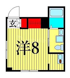 LUCE入谷 ワンルームの間取図画像