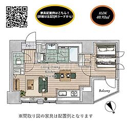 RESIDIA御茶ノ水PLACE 1LDKの間取図画像