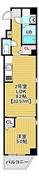 ジニアック浅草 1LDKの間取図画像