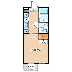 コスモヴィレッジ ワンルームの間取図画像