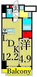 浅草グレイスフルリッチマンション 1LDKの間取図画像