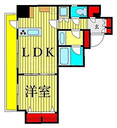 THERESIDENCEOFTOKYOH20WESTTOWER 1LDKの間取図画像