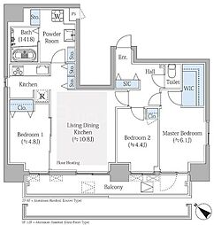パークレジデンス小石川 3LDKの間取図画像