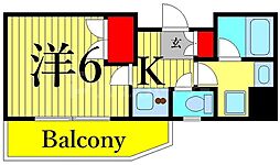 果山ビル 1Kの間取図画像