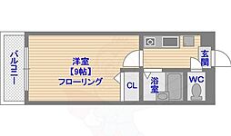シュロス・K 1Kの間取図画像