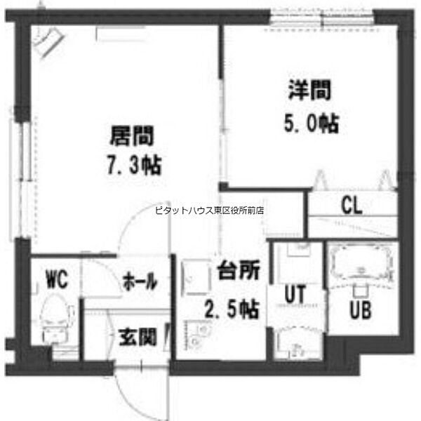 北海道札幌市東区北三十七条東17丁目(賃貸マンション1LDK・1階・33.79㎡)の写真 その2