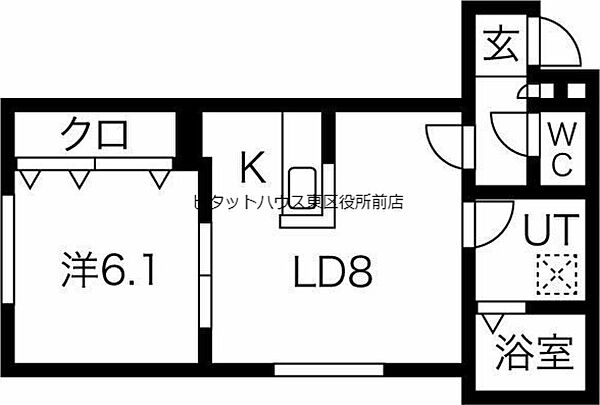 北海道札幌市東区本町二条2丁目(賃貸アパート1LDK・2階・37.88㎡)の写真 その2