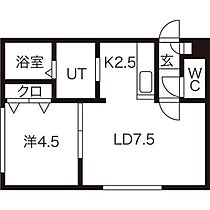 北海道札幌市東区北四十五条東15丁目（賃貸アパート1LDK・2階・31.74㎡） その2