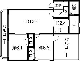 ヤマネBLD  ｜ 北海道札幌市北区北二十八条西13丁目（賃貸マンション2LDK・2階・58.47㎡） その2