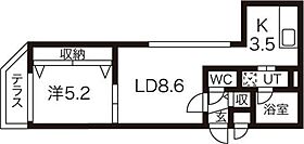 アンコール札幌  ｜ 北海道札幌市東区北七条東5丁目（賃貸マンション1LDK・1階・38.54㎡） その2