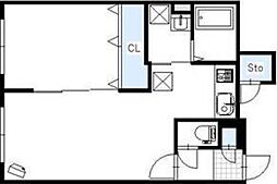 パティオN9 4階1LDKの間取り