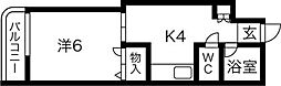 グレース22 1DKの間取図画像
