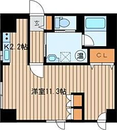 レガート東区役所前B 1Kの間取図画像