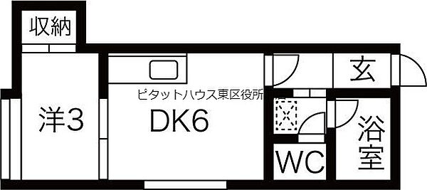 北海道札幌市豊平区豊平四条7丁目(賃貸アパート1DK・3階・25.00㎡)の写真 その2