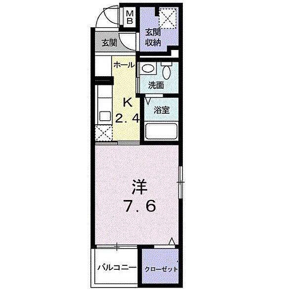 パインズ美園 ｜埼玉県さいたま市緑区美園4丁目(賃貸マンション1K・2階・30.24㎡)の写真 その2