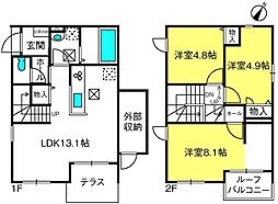 美園ミノリエ　花梨 2階3LDKの間取り