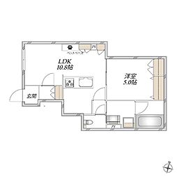Obsidian Suite 1LDKの間取図画像