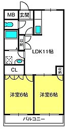 goody3 2LDKの間取図画像