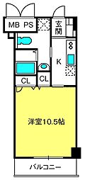 カンパヌール1 1Kの間取図画像