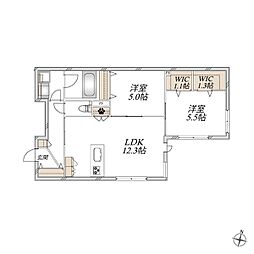 (仮称)川口市東川口2丁目メゾン 2LDKの間取図画像