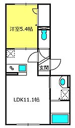フォーシックス 1LDKの間取図画像