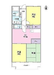プラセール東浦和 3DKの間取図画像