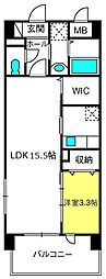 メゾンドラック 1LDKの間取図画像